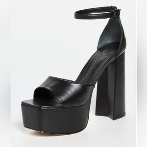 Schutz Lenne Block Heel, Size 8 in Black